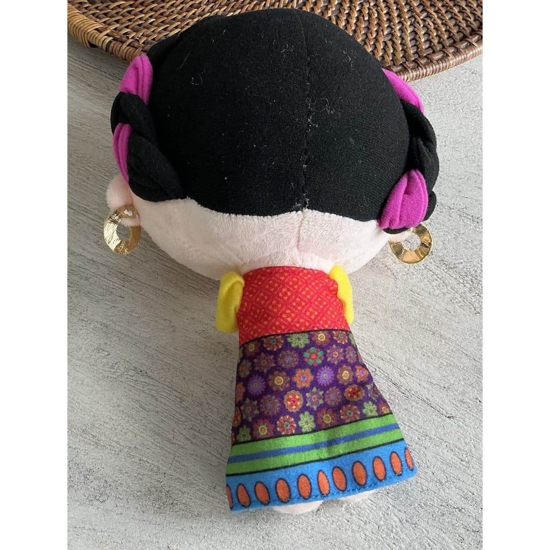 Frida Kahlo 11” Plush Doll Amparin Mexican Artist - Thumbnail 2