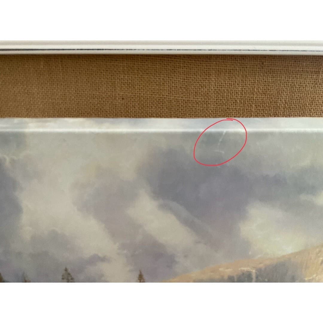 Thomas Kinkade Canvas Print Log Cabin Scene, Certificate Of Authenticity 2006 - Thumbnail 2