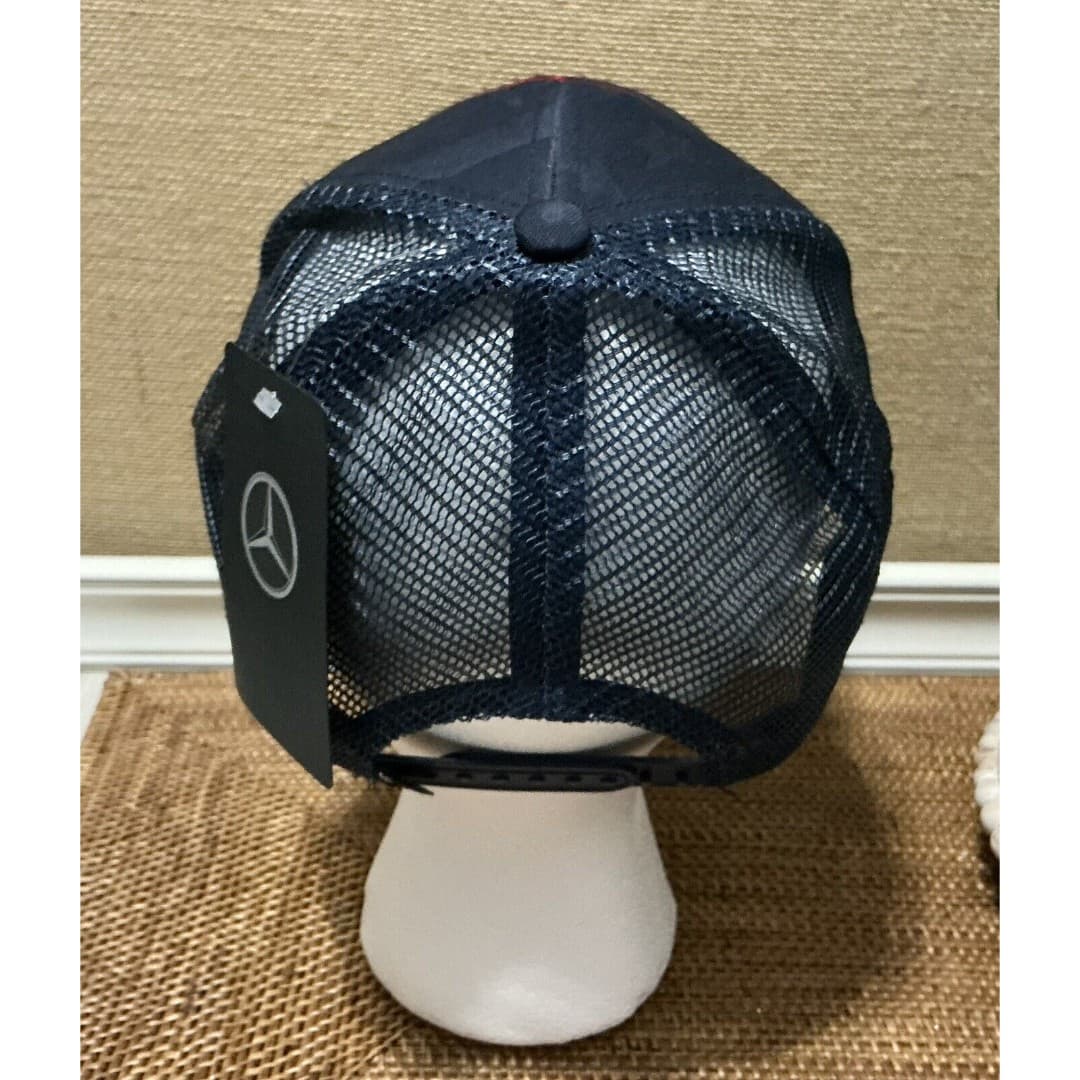 Mercedes Benz Official Blue Baseball Cap W/Starts And Red Emblem Adjustable NWT - Thumbnail 4