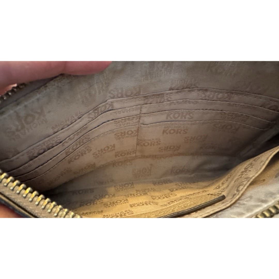 Michael Kors Convertible Wristlet Clutch Beige Tan - Thumbnail 8