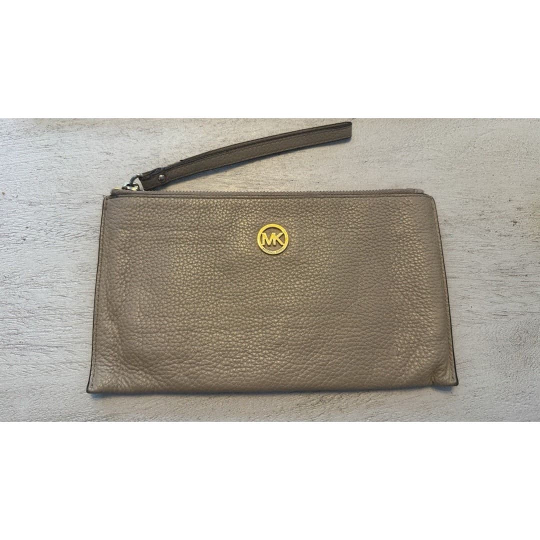 Michael Kors Convertible Wristlet Clutch Beige Tan - Thumbnail 2