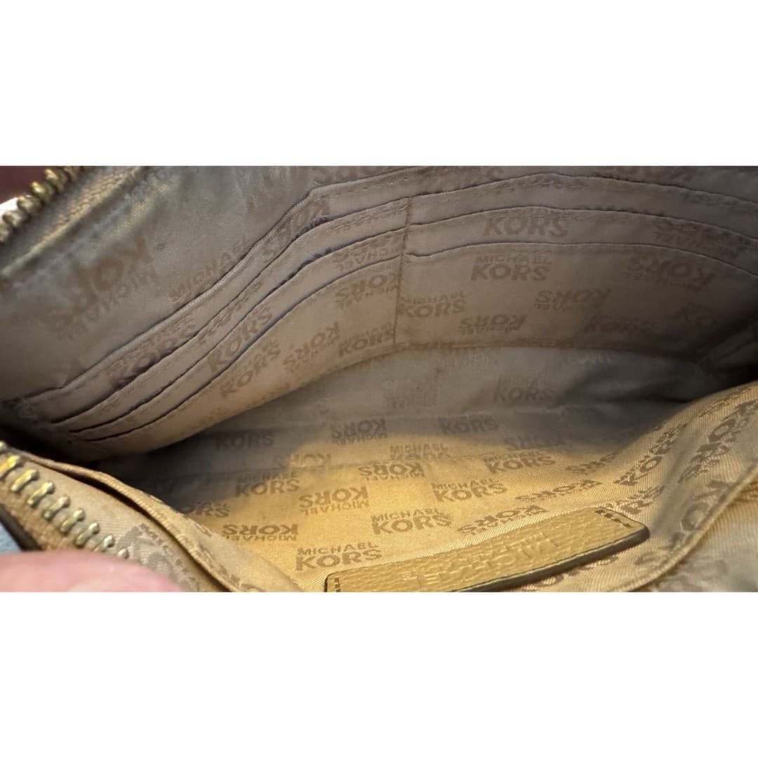 Michael Kors Convertible Wristlet Clutch Beige Tan - Thumbnail 10