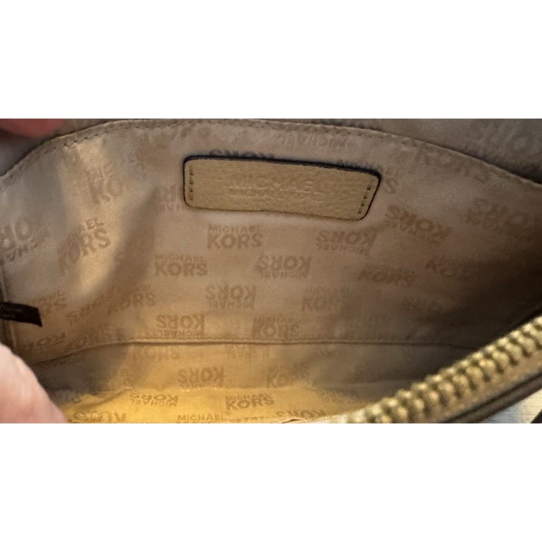 Michael Kors Convertible Wristlet Clutch Beige Tan - Thumbnail 7