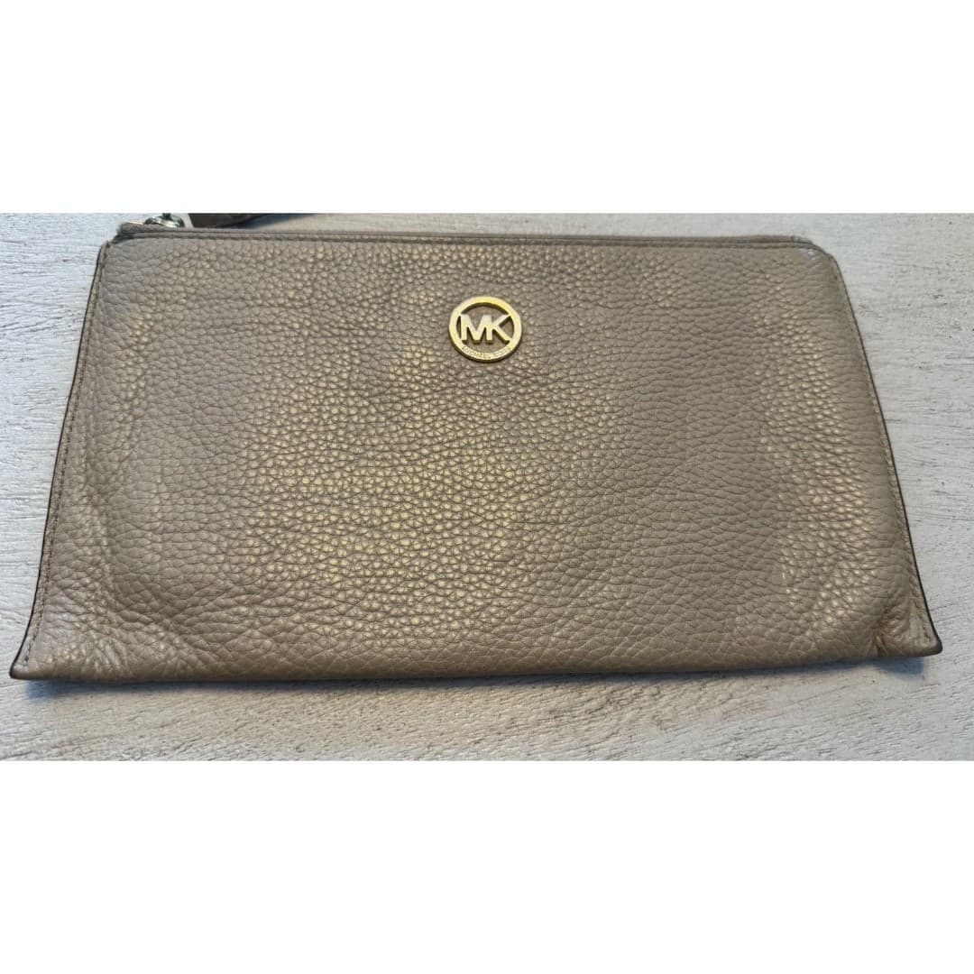 Michael Kors Convertible Wristlet Clutch Beige Tan - Thumbnail 3