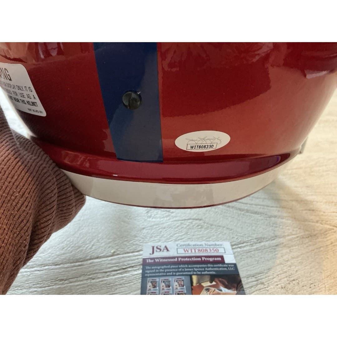 Michael Strahan GIANTS Full Size JSA Cert. Helmet Signed - Thumbnail 5