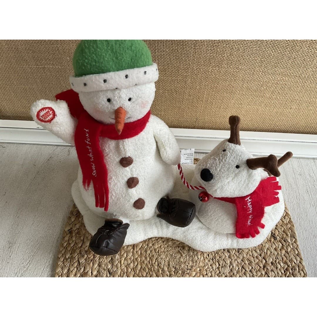 Hallmark Jingle Pals 2004 Snowman & Dog Animated Musical Singing Plush - Thumbnail 2