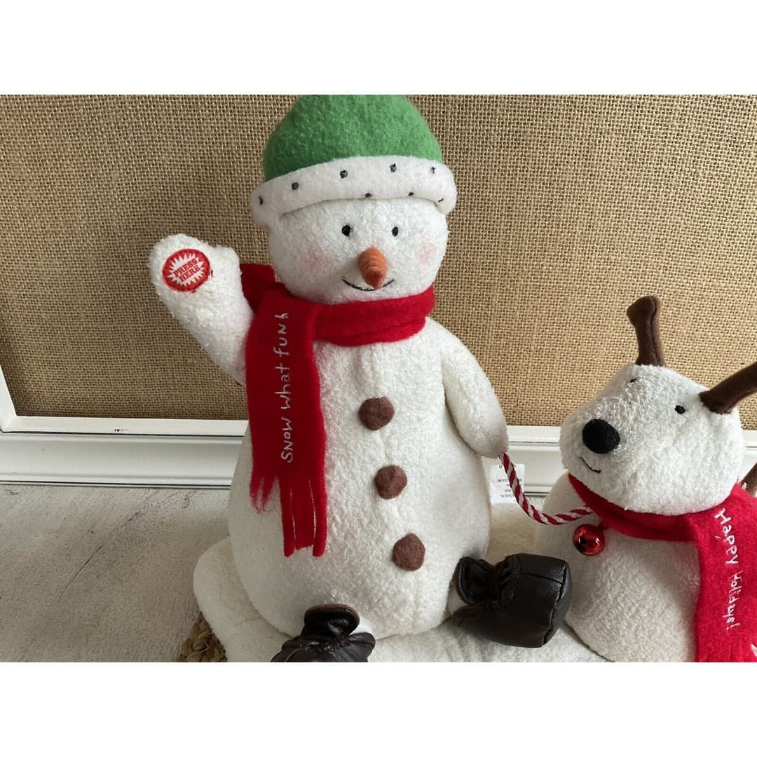 Hallmark Jingle Pals 2004 Snowman & Dog Animated Musical Singing Plush - Thumbnail 3