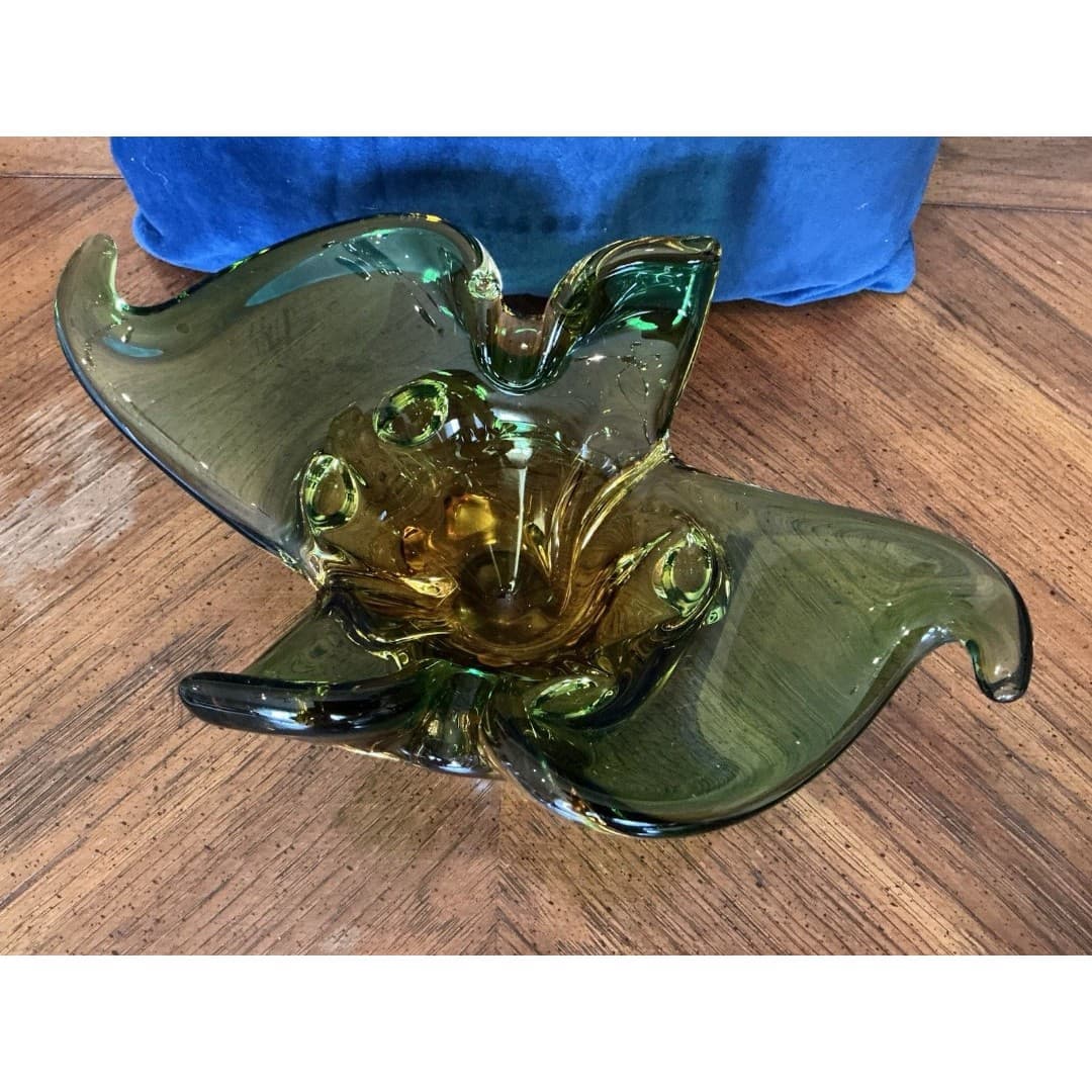 Murano Crystal Glass Multicolor Ashtray - Thumbnail 6