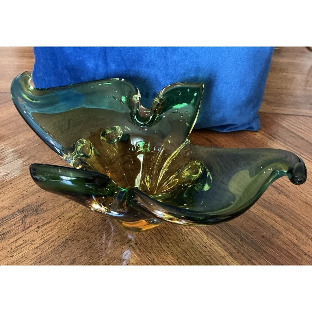 Murano Crystal Glass Multicolor Ashtray - Thumbnail 5