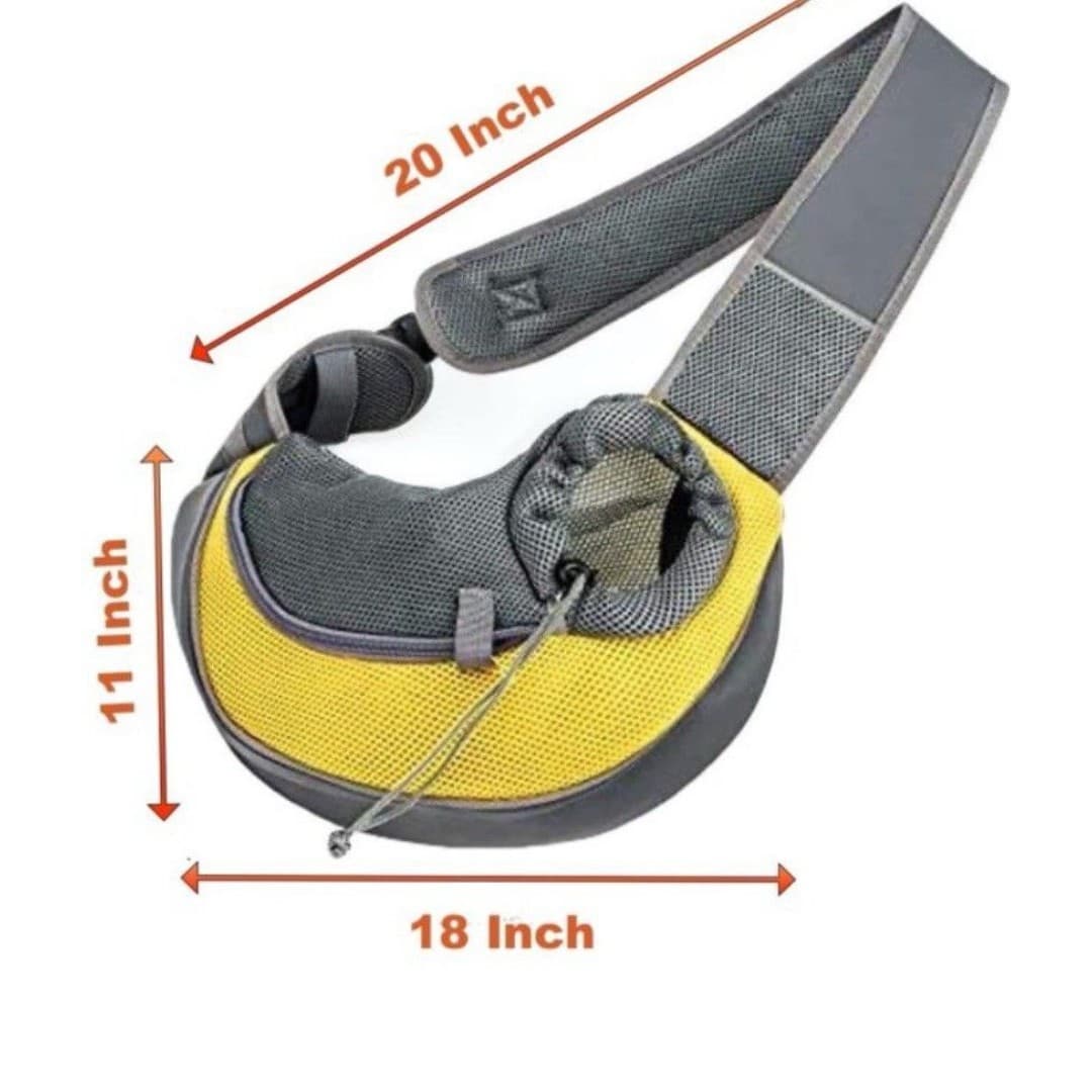 Pet Puppy Dog Mesh Sling Carry Pack Backpack Carrier Travel Tote Shoulder Bag - Thumbnail 5