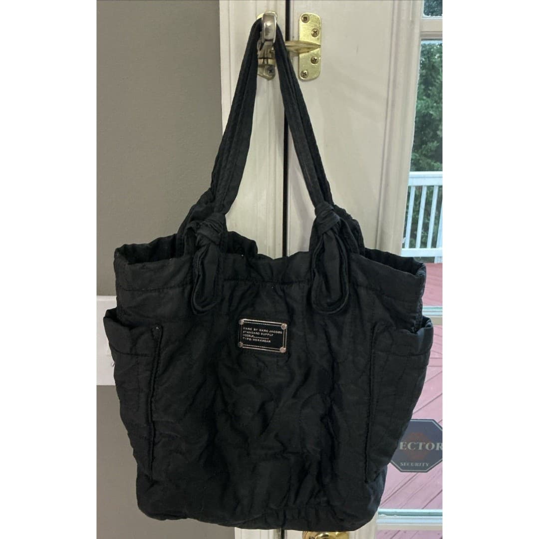 Marc Jacobs Black Quilted Nylon Tote Bag 16” - Thumbnail 10
