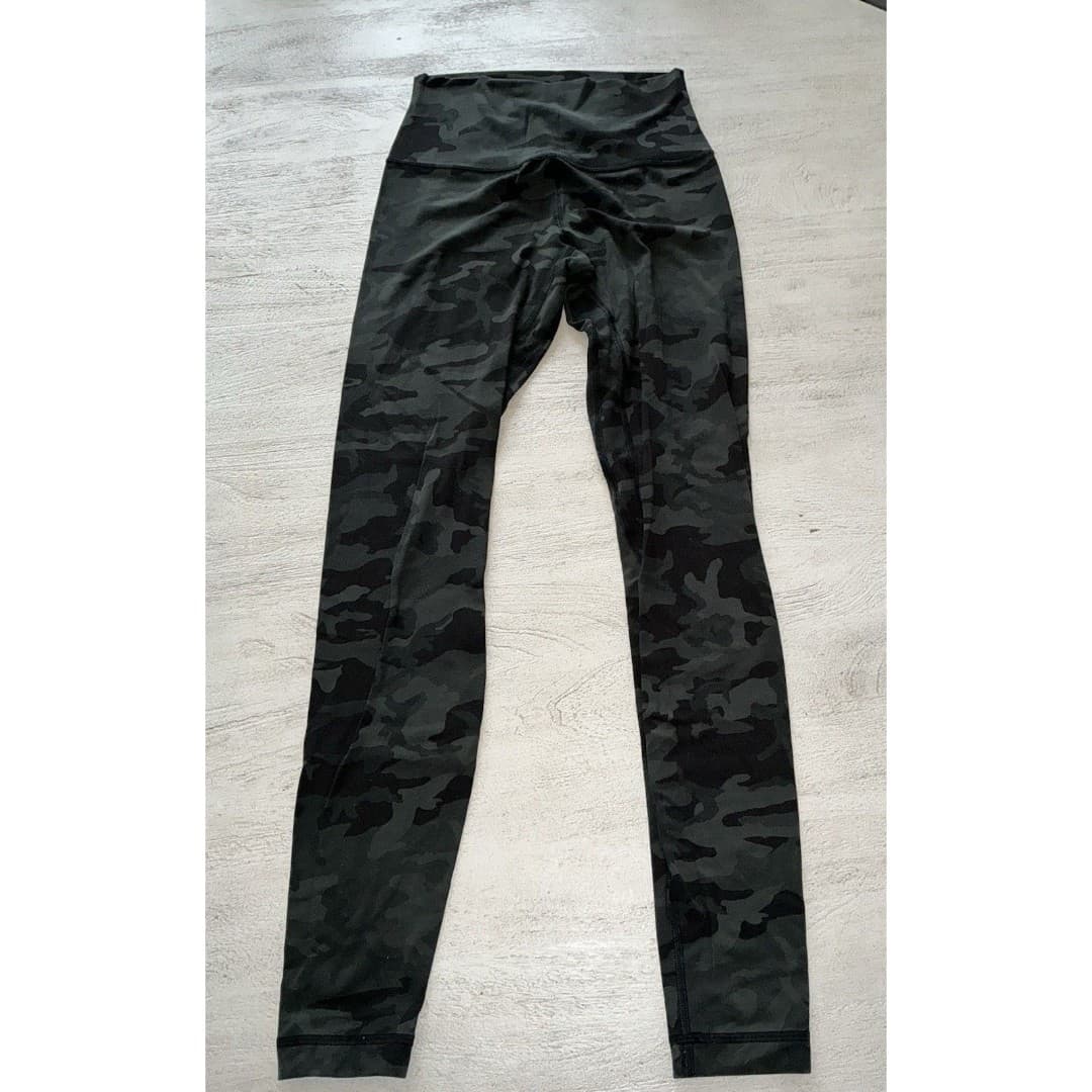 Lululemon Align Yoga Pants 29”High Rise Women Leggings 4 Green Camo - Thumbnail 2