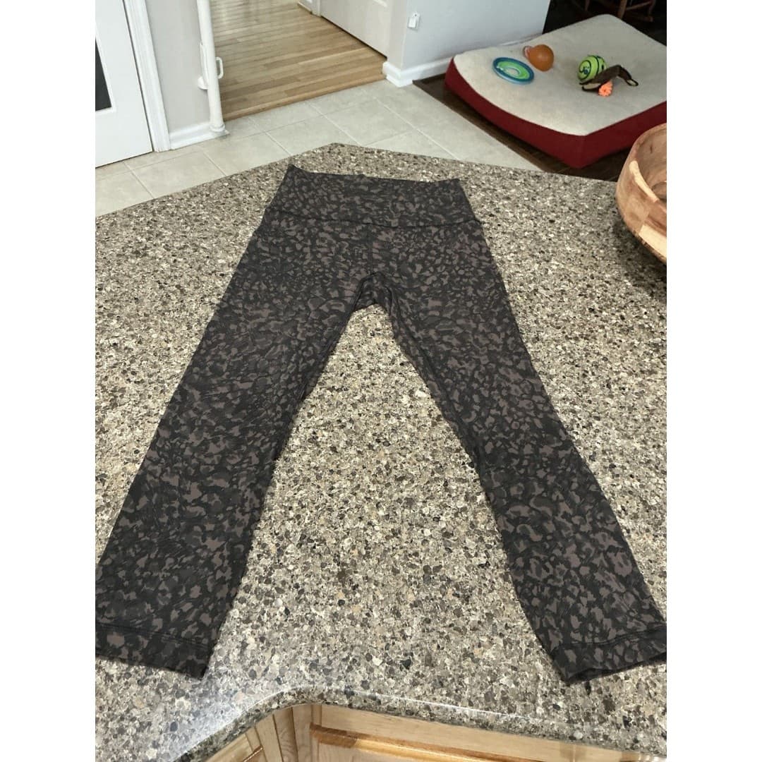Lululemon Align Yoga Pants 21” High Rise Women Leggings 4 Wild Thing Camo Brown - Thumbnail 4