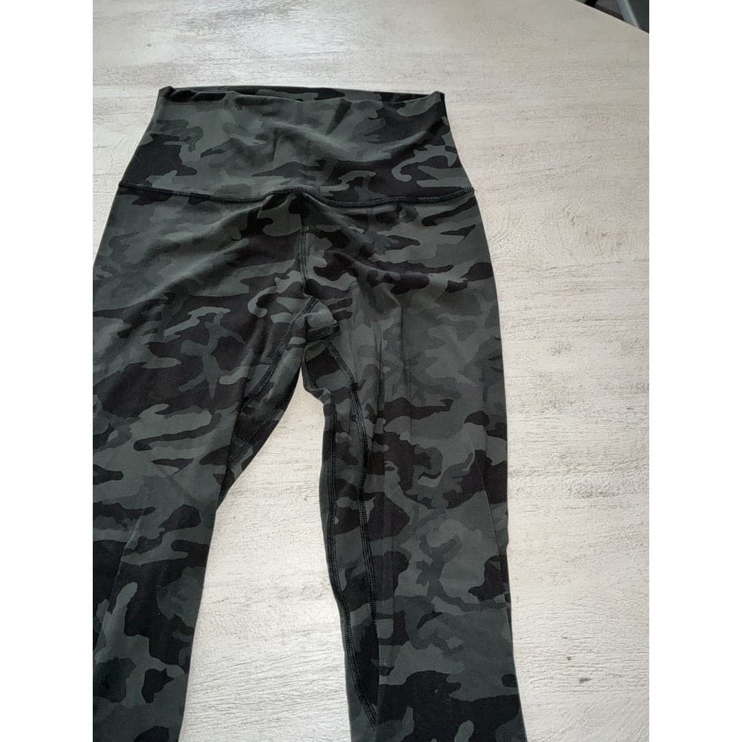 Lululemon Align Yoga Pants 29”High Rise Women Leggings 4 Green Camo - Thumbnail 3