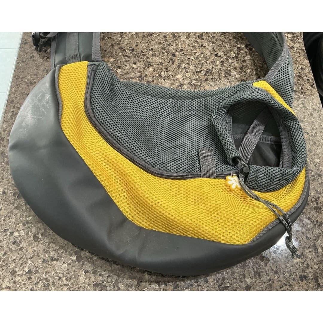 Pet Puppy Dog Mesh Sling Carry Pack Backpack Carrier Travel Tote Shoulder Bag - Thumbnail 2
