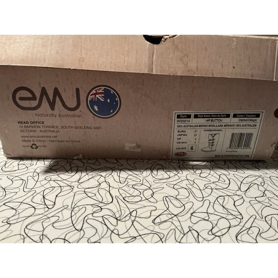 EMU AUSTRALIA Sheep Merino Wool Saber Tooth Toggle Boots Leather Womens Sz 6 NIB - Thumbnail 9