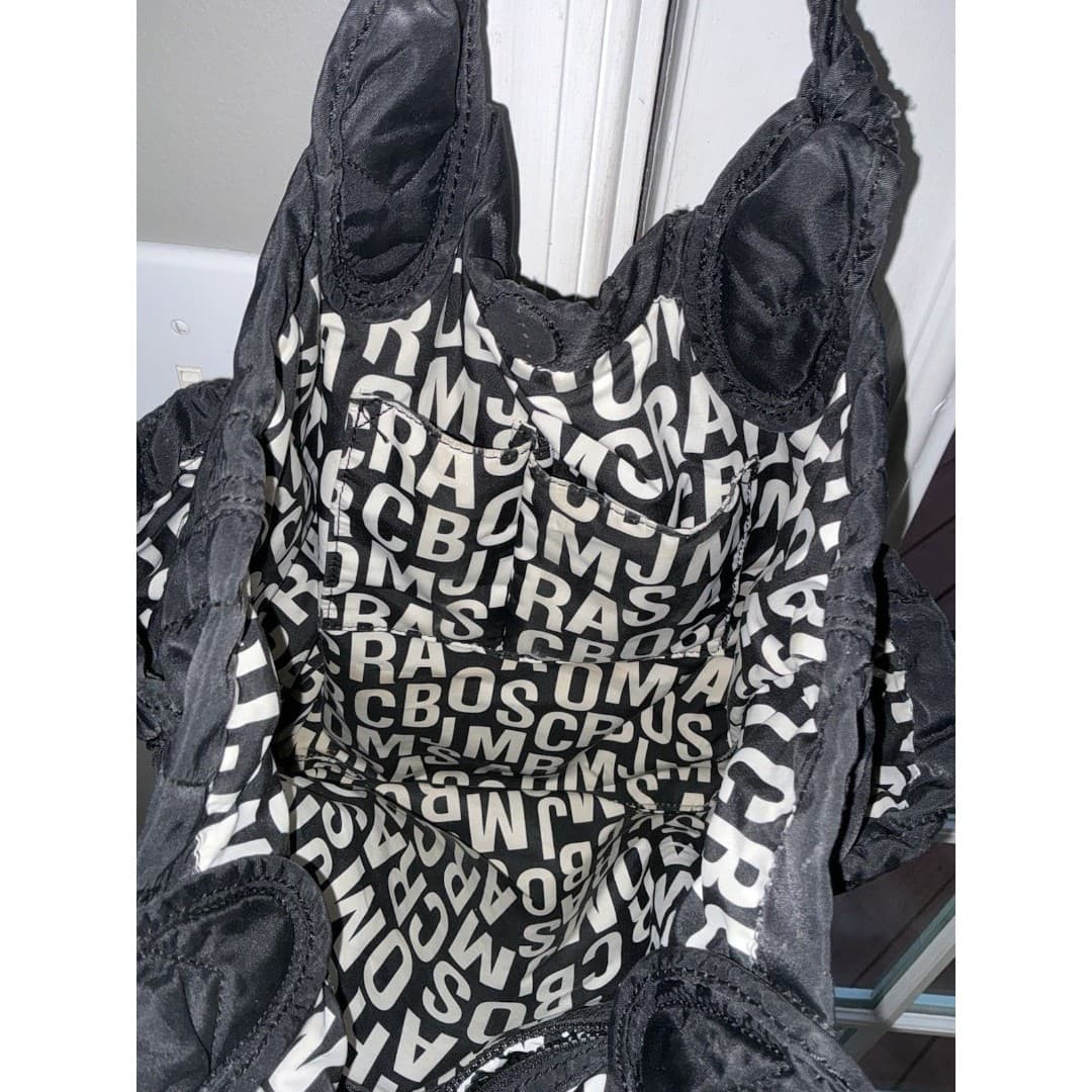 Marc Jacobs Black Quilted Nylon Tote Bag 16” - Thumbnail 3