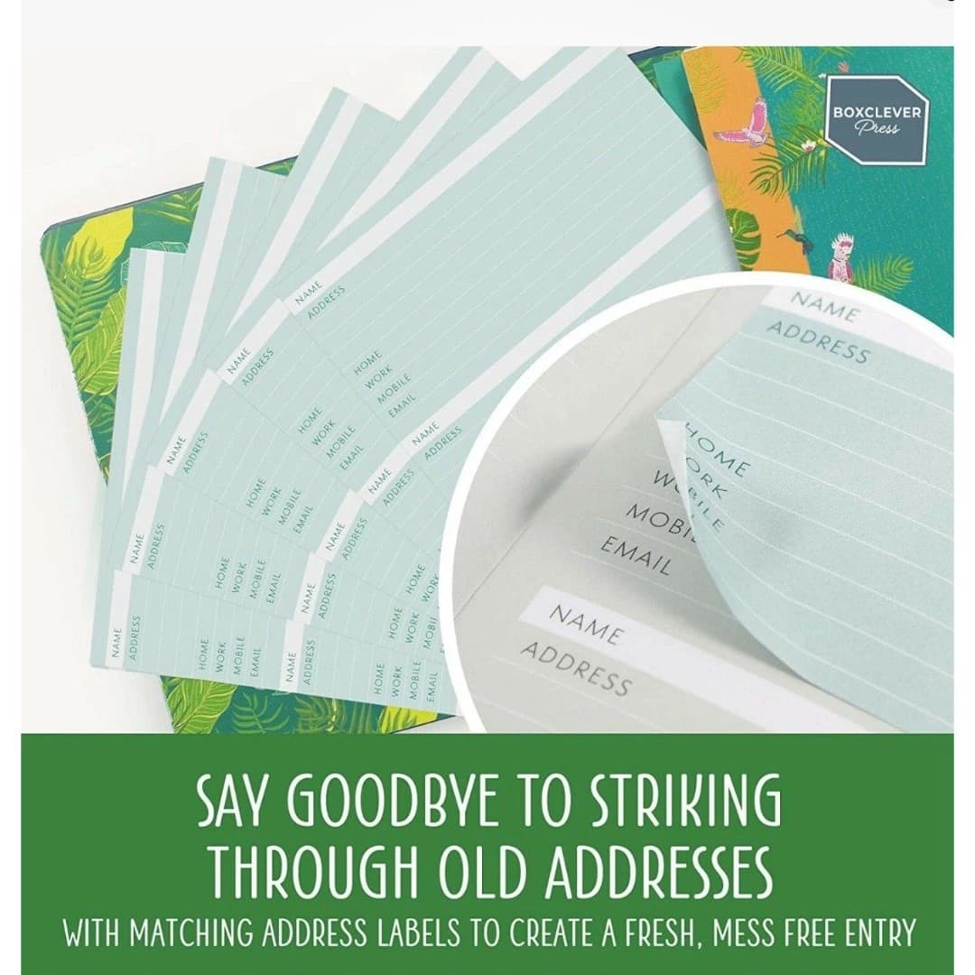 Beautiful Tropical Address Book By Boxclever W/Tabs 8.5” X 7” - Thumbnail 3