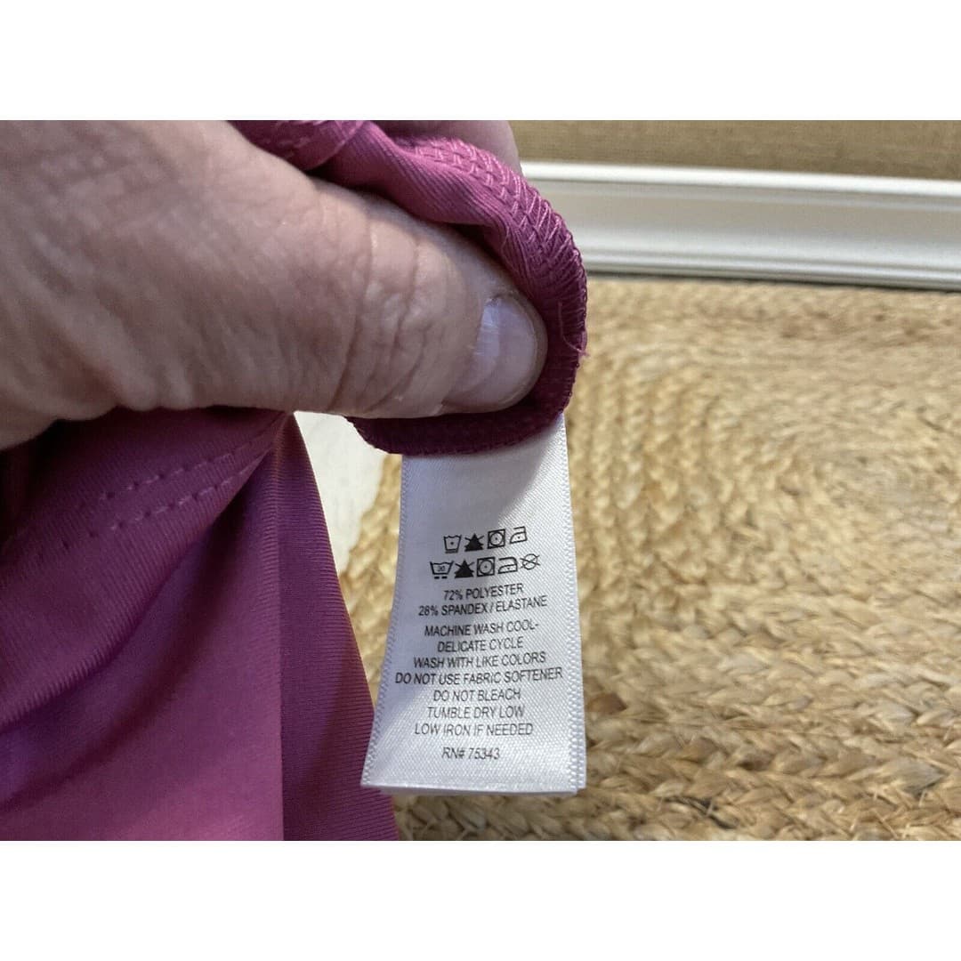Tommy Bahama Golf Dress Women's Large Pink Solid Quarter Zip Pockets UPF NWT - Thumbnail 5
