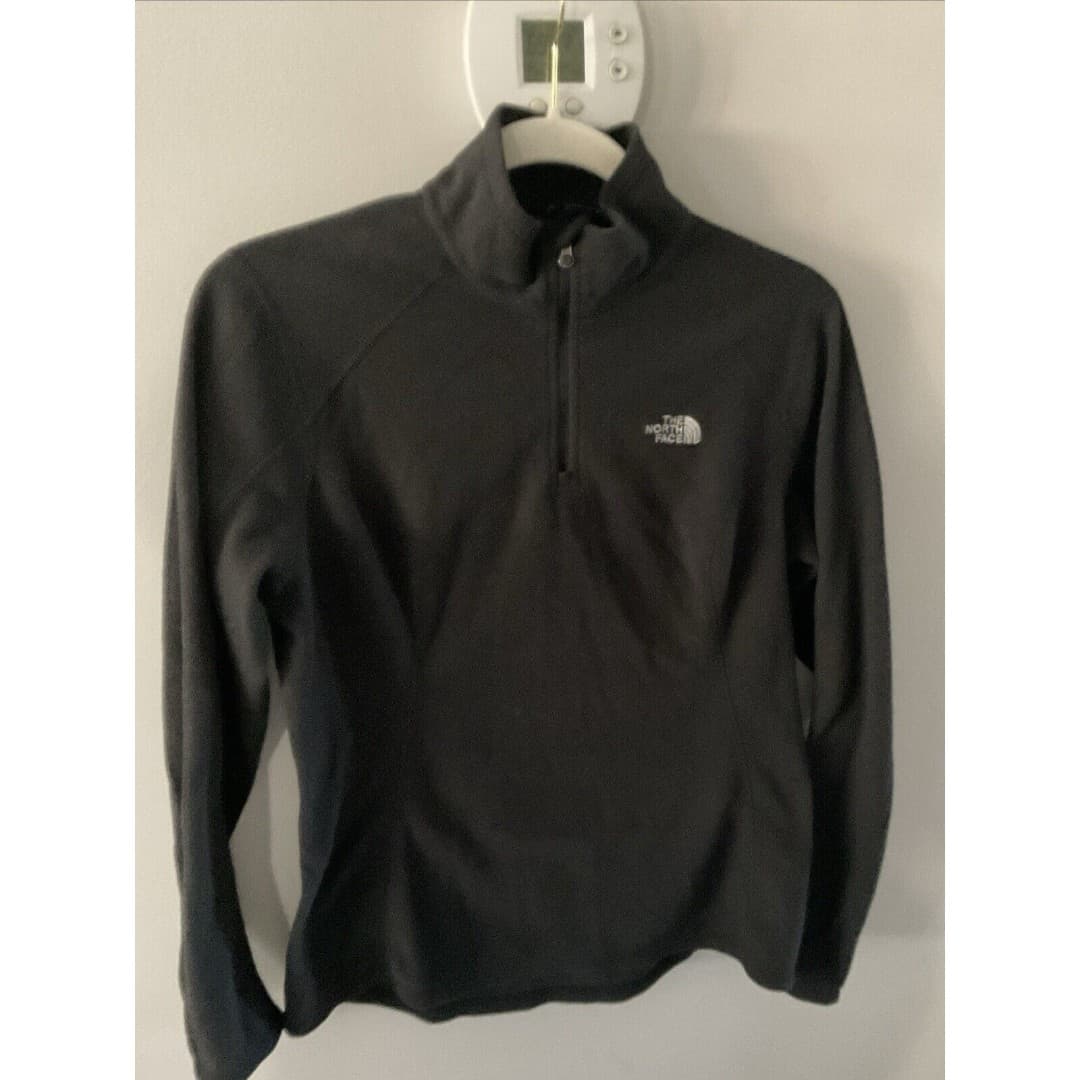 The North Face 1/4 Zip Fleece Pullover Black Lightweight Sporty Women's Medium