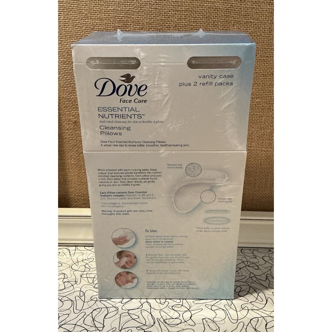 Dove Facial Care Essential Nutrients Dual Sided Cleansing Pillows Vanity Pack... - Thumbnail 2