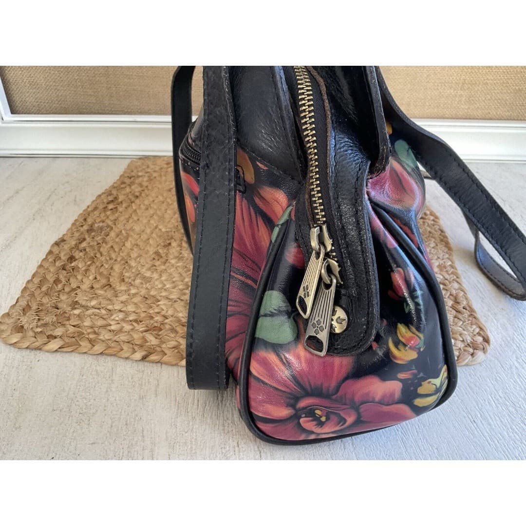 Patricia Nash Purse Leather Macellara Oval Satchel Tropical Escape Footed Floral - Thumbnail 8