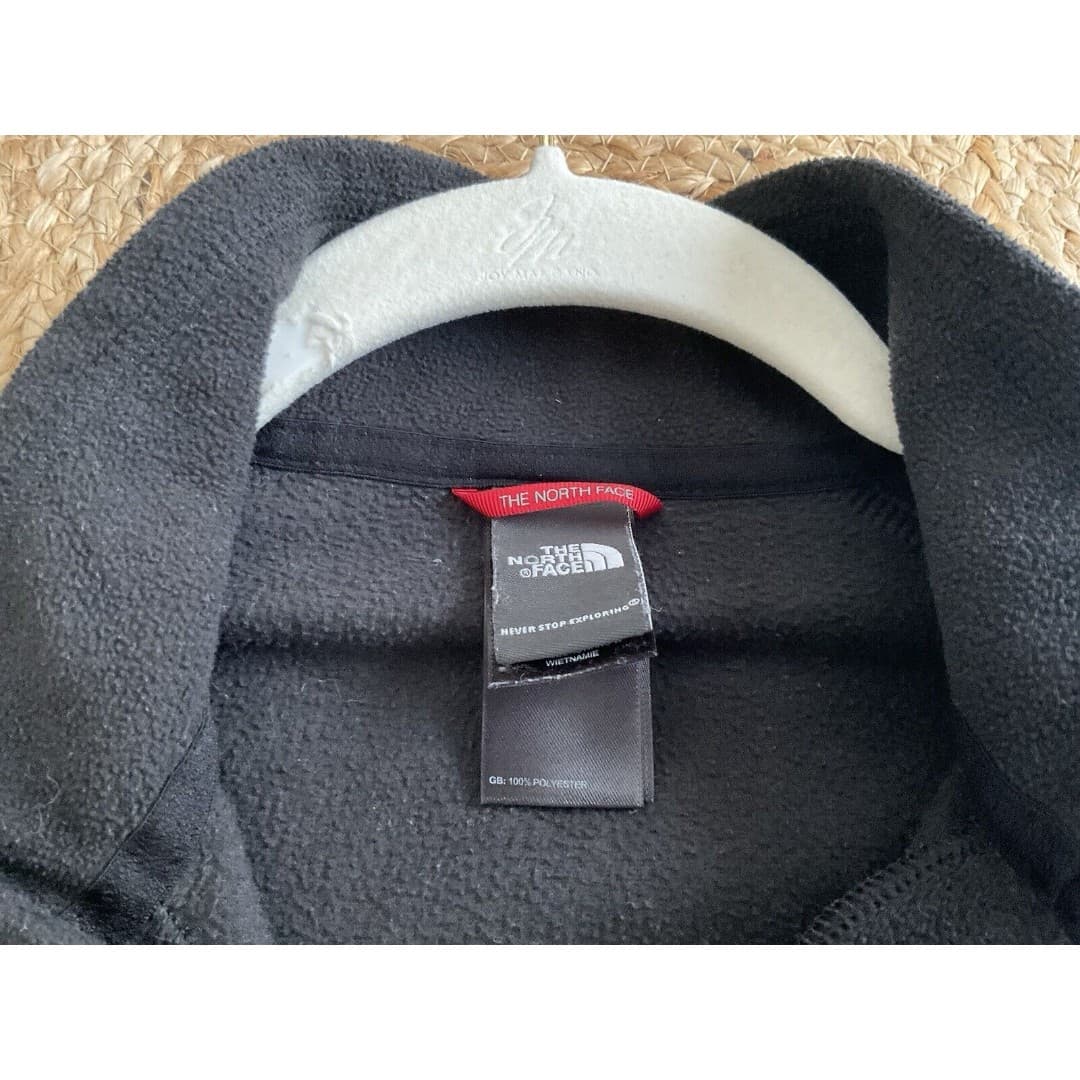 The North Face 1/4 Zip Fleece Pullover Black Lightweight Sporty Women's Medium - Thumbnail 4