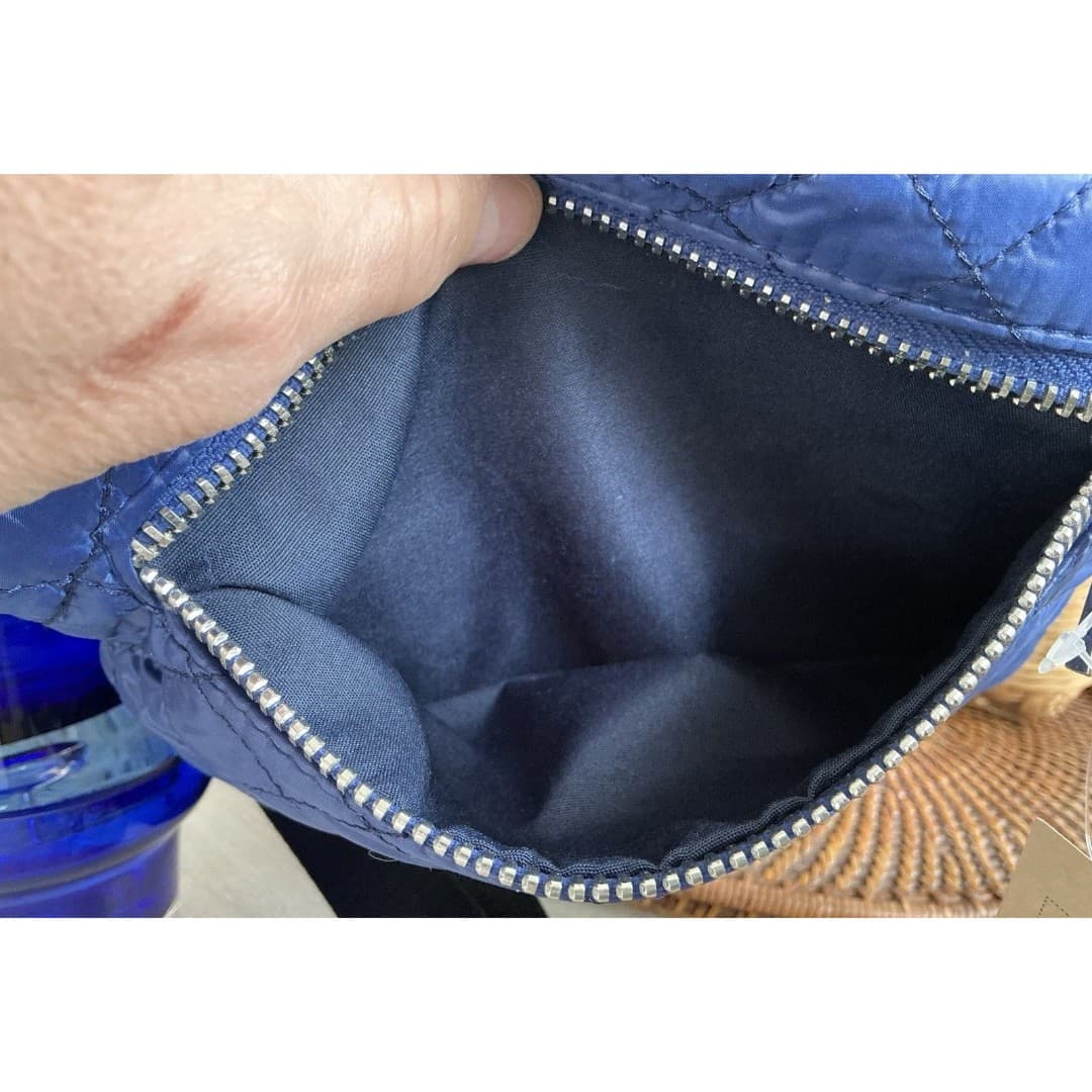 NWT Clarks Blue Quilted Puffy Crossbody Clutch Handbag - Thumbnail 5