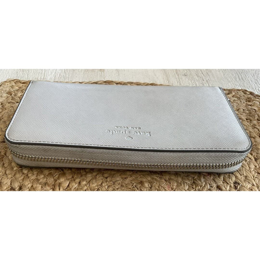 Kate Spade New York Large Zip Around Continental Wallet Gray - Thumbnail 3
