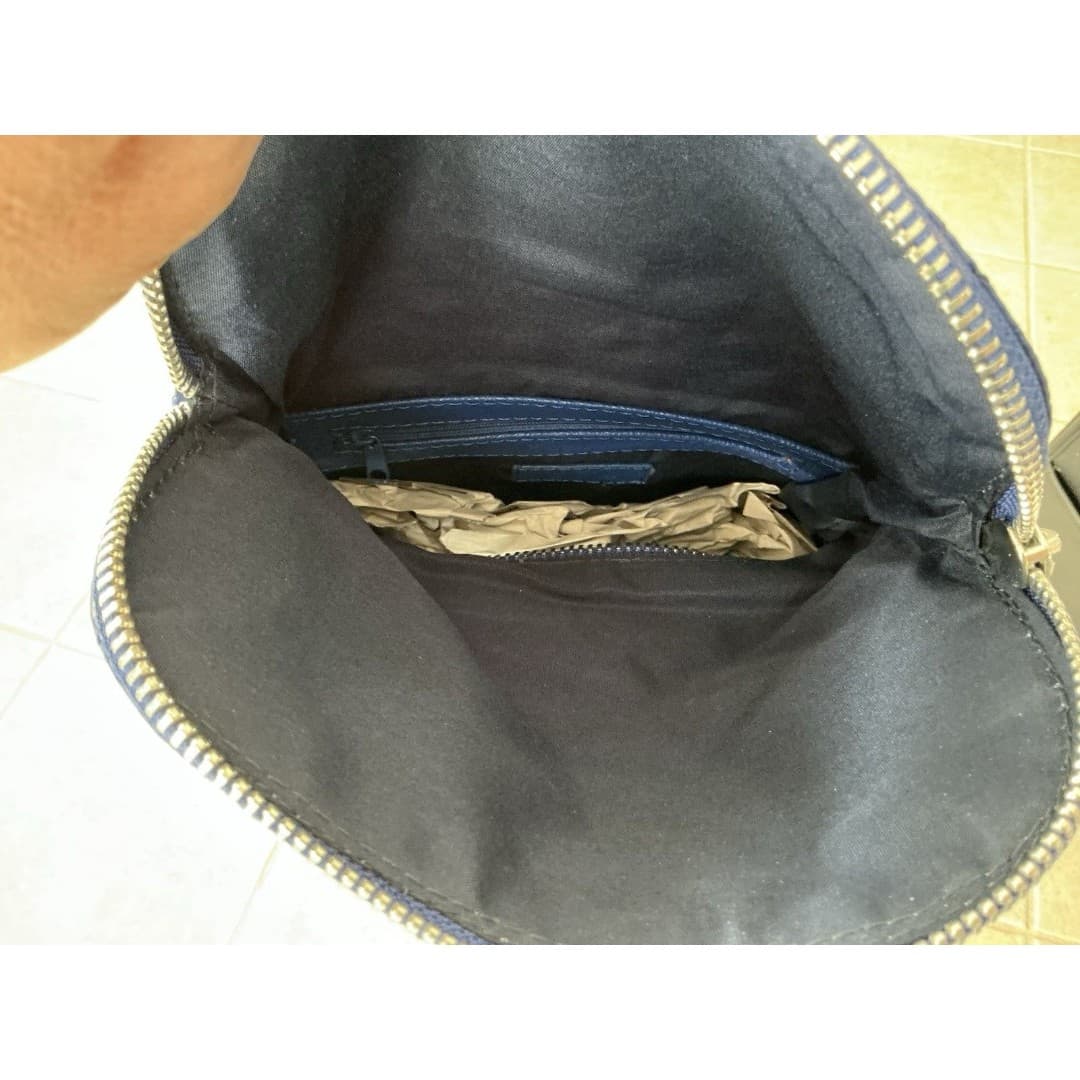 NWT Clarks Blue Quilted Puffy Crossbody Clutch Handbag - Thumbnail 3