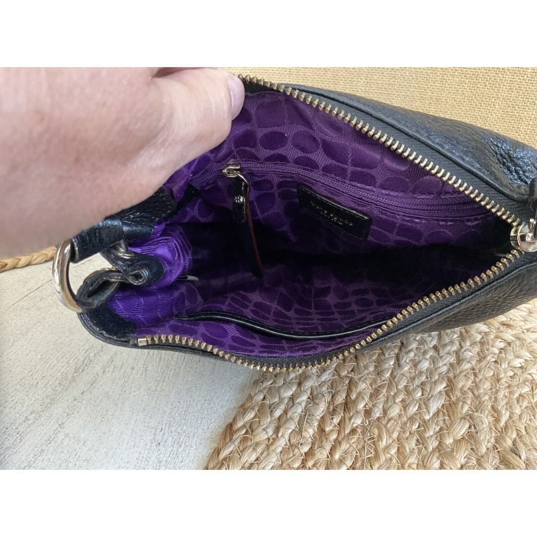 Kate Spade NY Pine Street Finley Pebbled Leather Black Shoulder Hobo Bag - Thumbnail 9