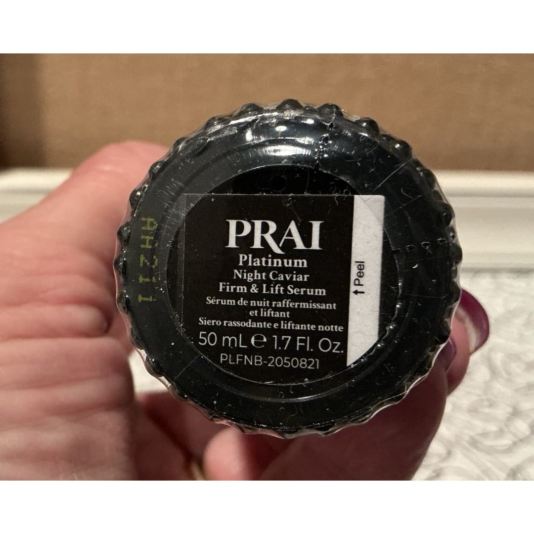 Prai Platinum Firm & Lift Serum CAVIAR Bottle 1.7oz Bling Rhinestone Bee - Thumbnail 2