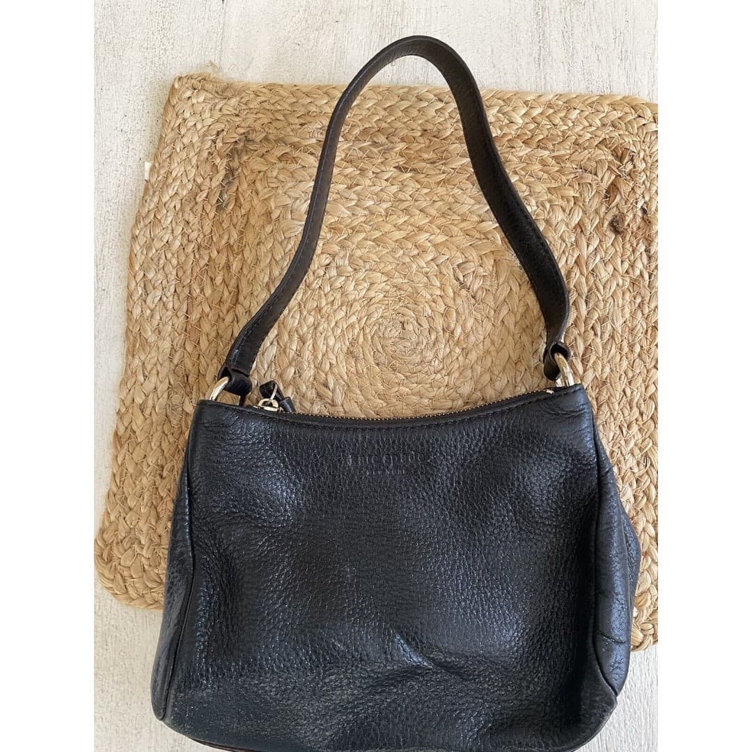Kate Spade NY Pine Street Finley Pebbled Leather Black Shoulder Hobo Bag