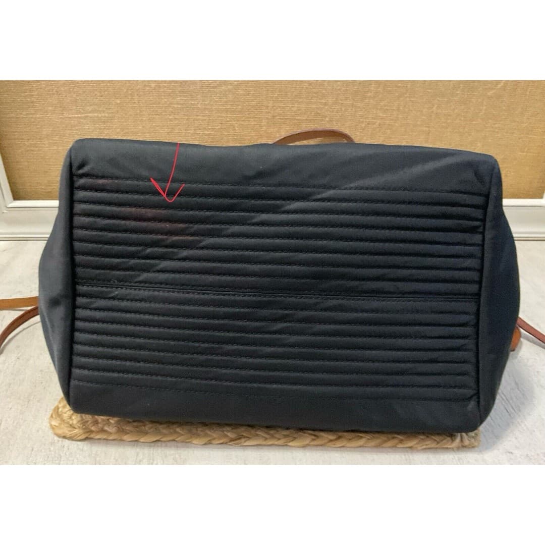 DOONEY BOURKE Nylon Tote Shoulder Handbag, Black, Leather Trim - Thumbnail 5