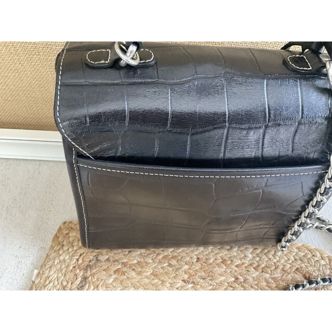 Brighton Tommi Satchel Black Vintage Handbag - Thumbnail 6
