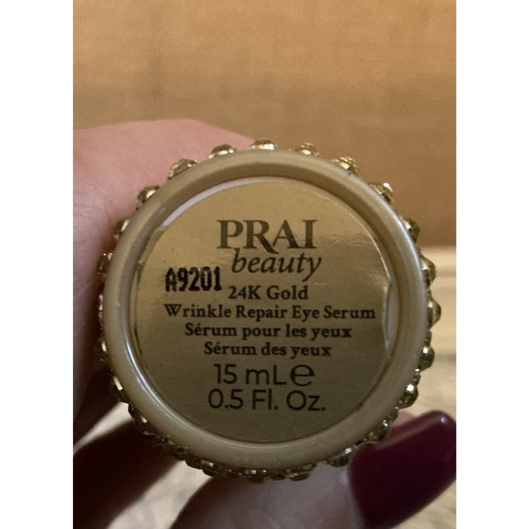 NEW OPENED PRAI 24K Gold Caviar Wrinkle Repair Serum .5 fl.oz Jewels - Thumbnail 6