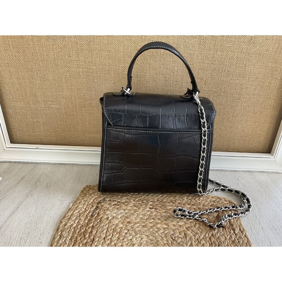 Brighton Tommi Satchel Black Vintage Handbag - Thumbnail 2