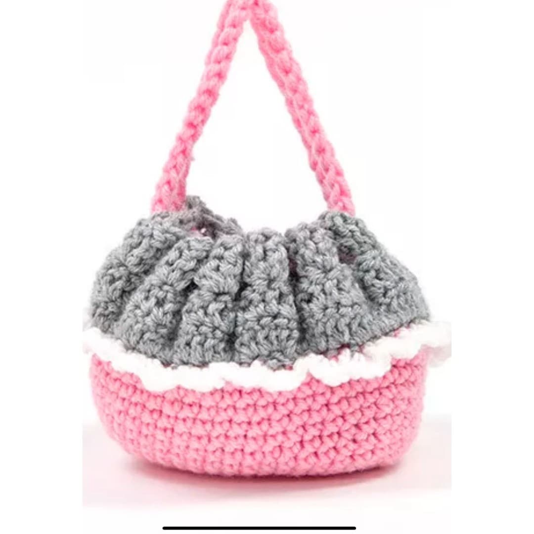 Vtg Mary Maxim Cradle Purse Doll Kit Caucasian Crochet Kit - Thumbnail 2