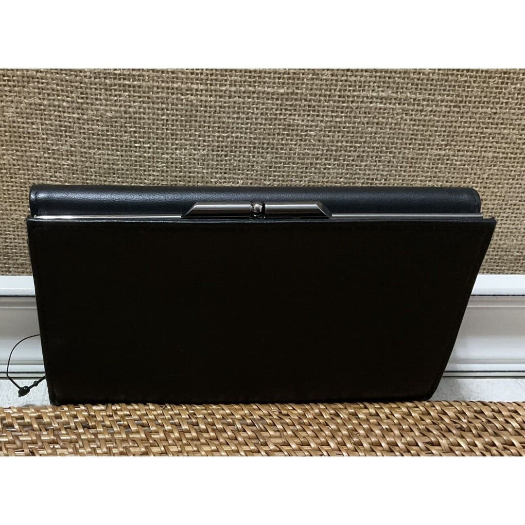 Nine West Woman’s Black Wallet With Slots For Credit Cards Check Book NWOT - Thumbnail 2