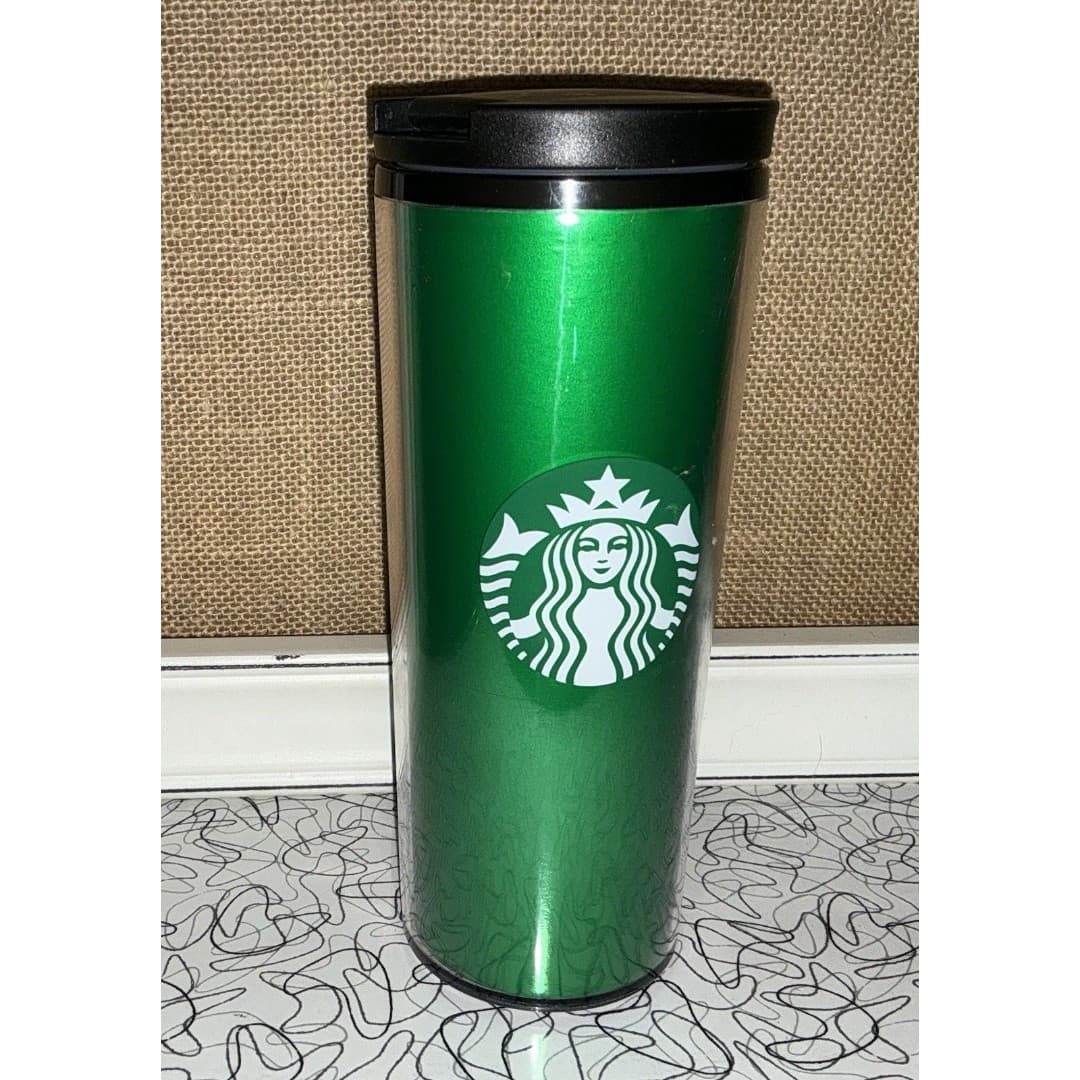Starbucks 2020 Green Foil 16 oz Travel Mug Cup Tumbler With Lid