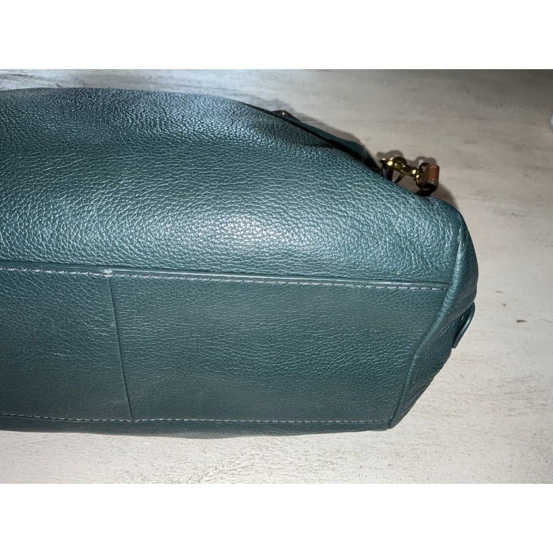 FOSSIL RACHEL Dark Teal Convertible Satchel Handbag Crossbody Purse - Thumbnail 5