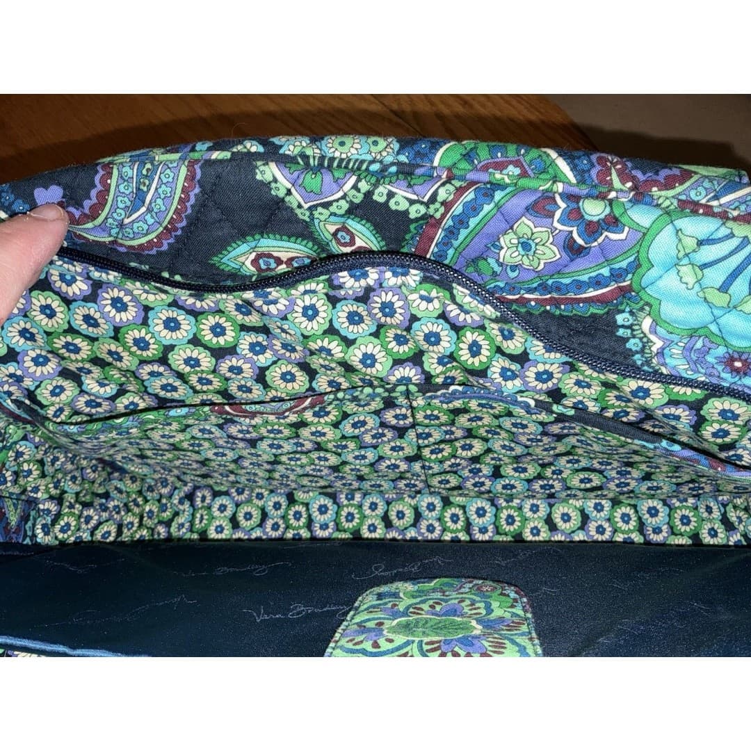 Vera Bradley Blue Rhapsody Large Metro Laptop Messenger Bag - Thumbnail 8