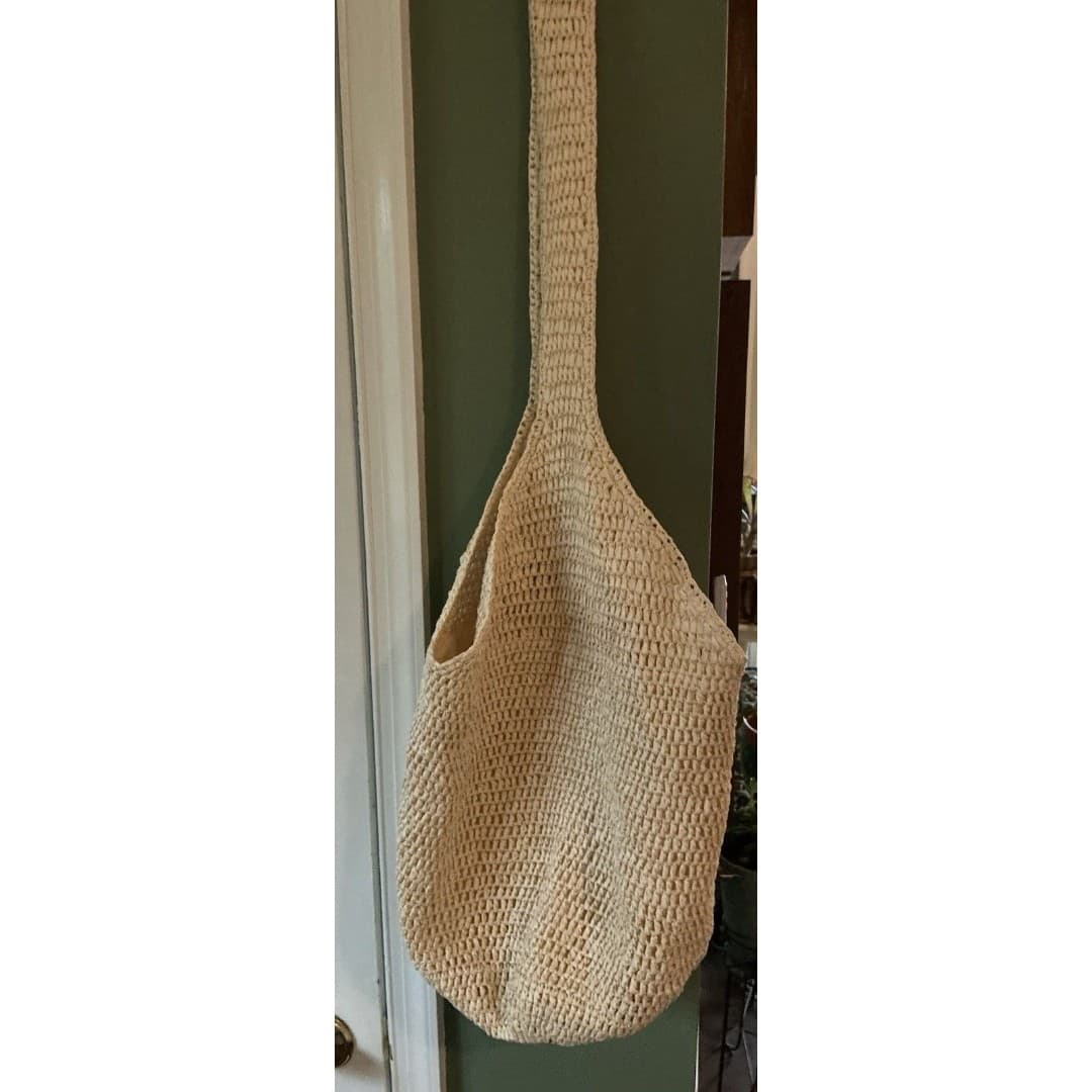 Straw Hobo Bag For Women Vtg Handbag Tote Bag Beach Bag - Thumbnail 2