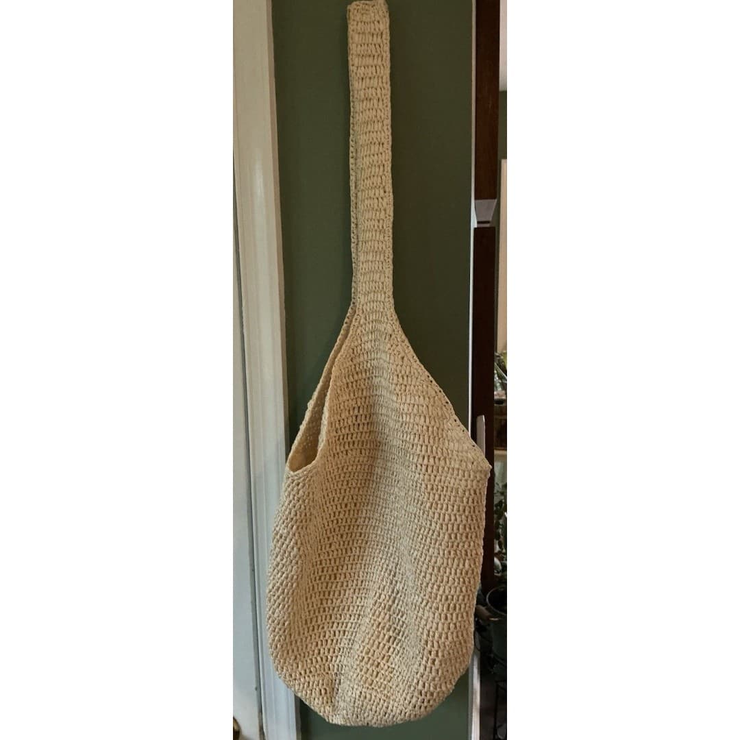 Straw Hobo Bag For Women Vtg Handbag Tote Bag Beach Bag - Thumbnail 5