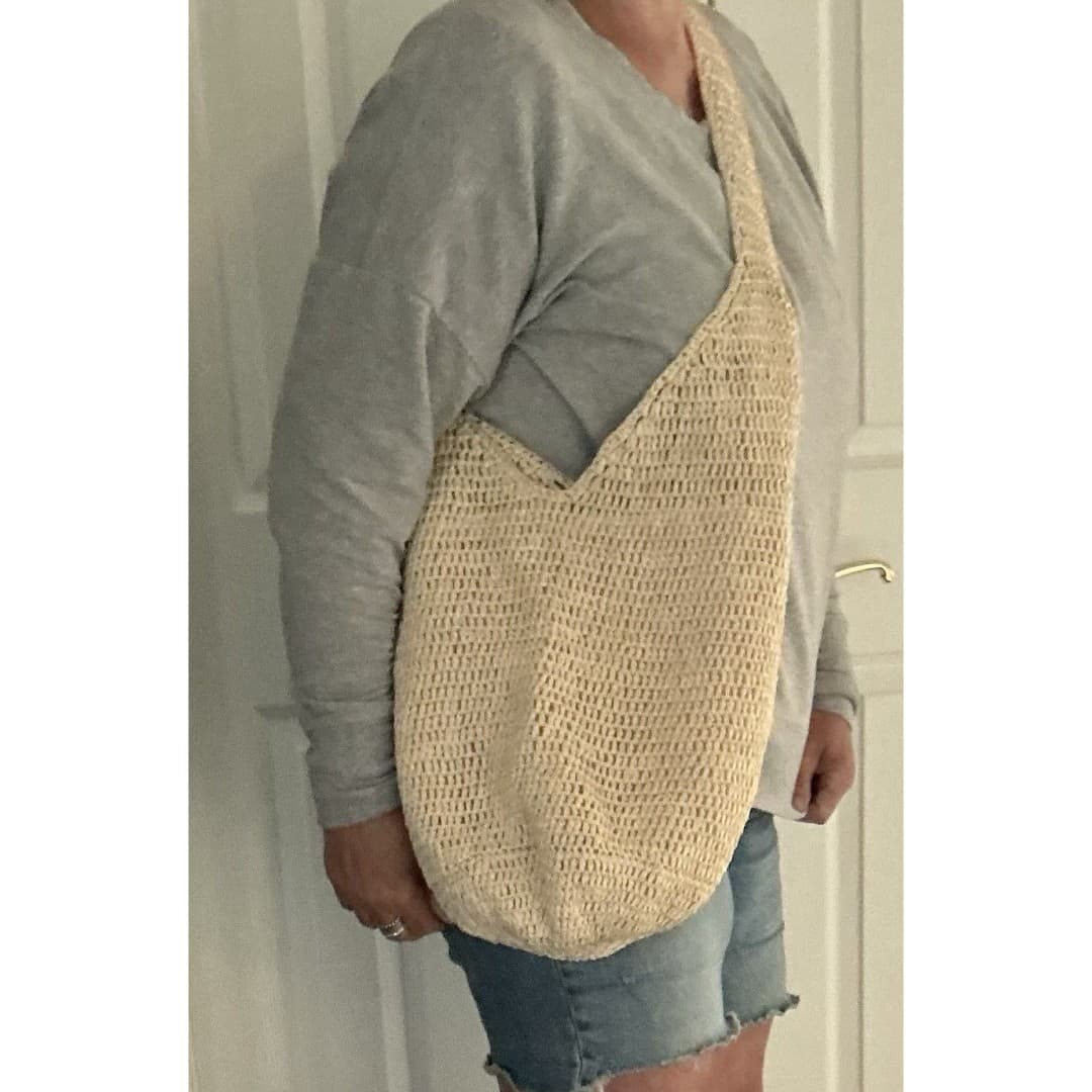 Straw Hobo Bag For Women Vtg Handbag Tote Bag Beach Bag - Thumbnail 4