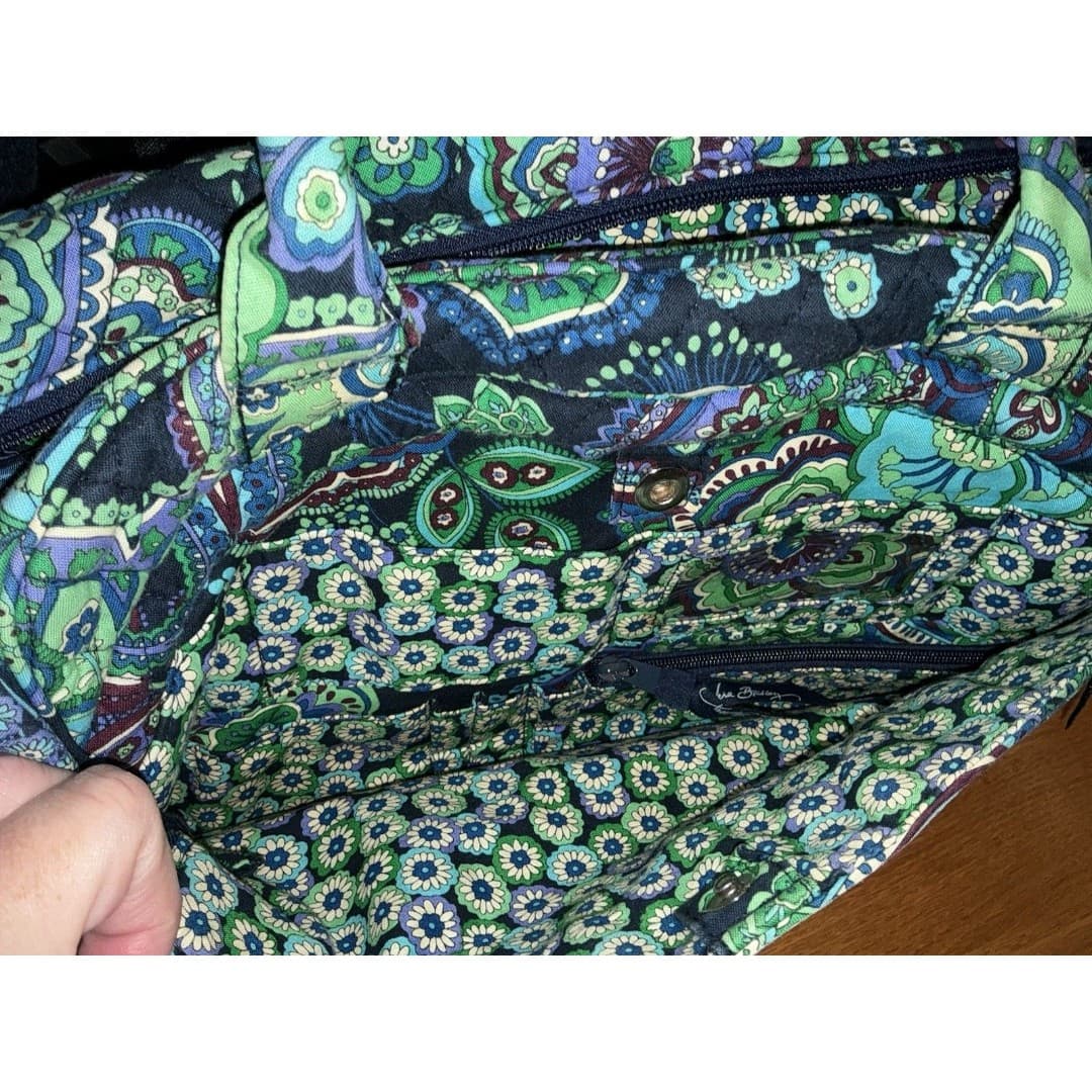 Vera Bradley Blue Rhapsody Large Metro Laptop Messenger Bag - Thumbnail 10