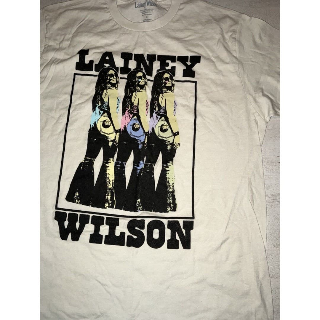 Lainey Wilson Cream T-Shirt Western Country Music Sz Large - Thumbnail 2