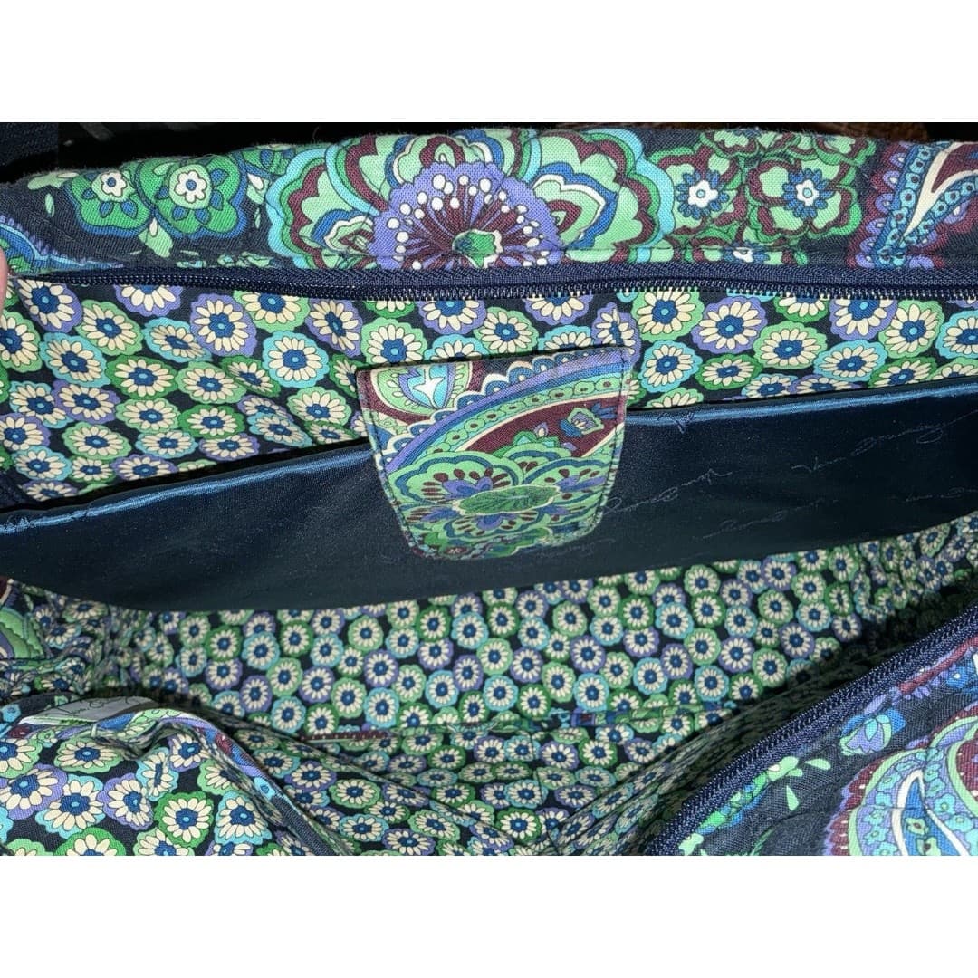 Vera Bradley Blue Rhapsody Large Metro Laptop Messenger Bag - Thumbnail 9