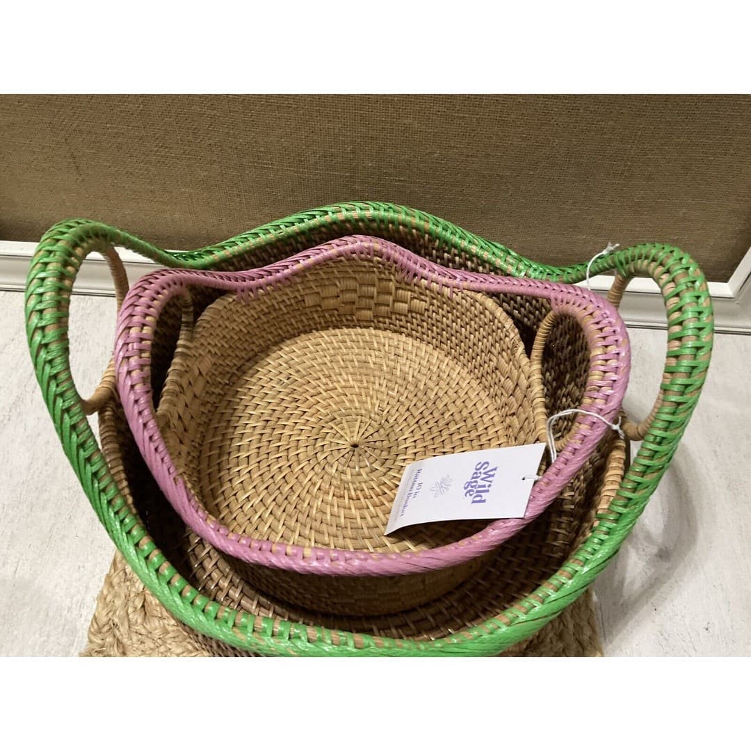 Wild Sage Rattan 10” & 12” Nesting Baskets NEW- From Bed/bath & Beyond - Thumbnail 2