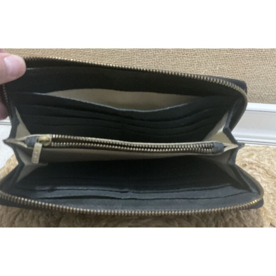 Lucky Brand Blue Leather Wallet Extra Card Space - Thumbnail 4